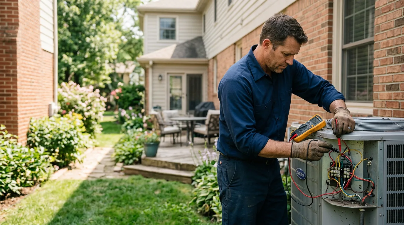 HVAC technician working near Three Rivers, TX
